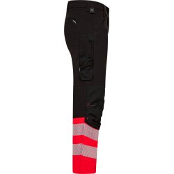 ENGEL Safety arbejdsbukser med 4-vejs str�k Sort/R�d 2346-124