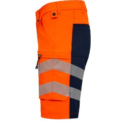 ENGEL Safety arbejdsshorts med 4-vejs str�k Orange/Blue ink 6345-124