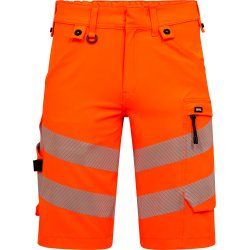 ENGEL Safety arbejdsshorts med 4-vejs str�k Orange/Gr�n 6345-124