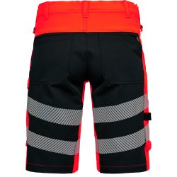 ENGEL Safety arbejdsshorts med 4-vejs str�k R�d/Sort 6345-124