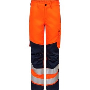 ENGEL SAFETY+ dame arbejdsbukser Orange/Blue ink 2319-188