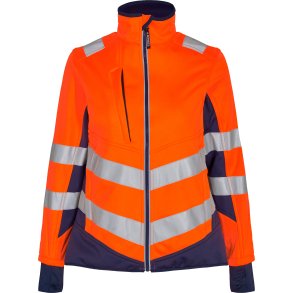 ENGEL Safety dame softshelljakke Orange/Blue ink 1156-237