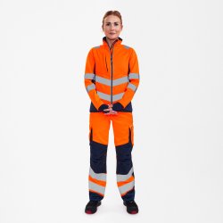 ENGEL Safety dame softshelljakke Orange/Blue ink 1156-237