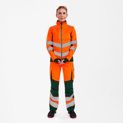 ENGEL Safety dame softshelljakke Orange/Grn 1156-237