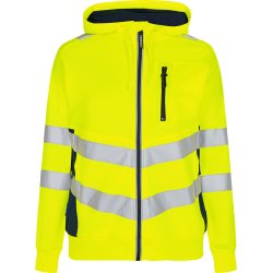 ENGEL Safety dame sweat cardigan Gul/Blue Ink 8027-241