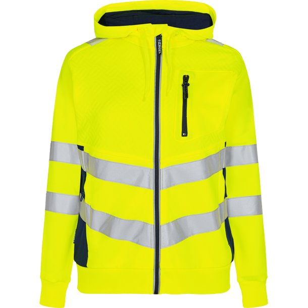 ENGEL Safety dame sweat cardigan Gul/Blue Ink 8027-241