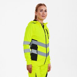 ENGEL Safety dame sweat cardigan Gul/Sort 8027-241