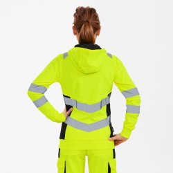 ENGEL Safety dame sweat cardigan Gul/Sort 8027-241