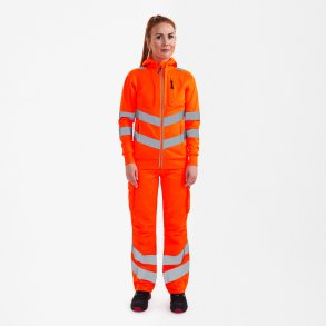 ENGEL Safety dame sweat cardigan Hi-vis Orange 8027-241