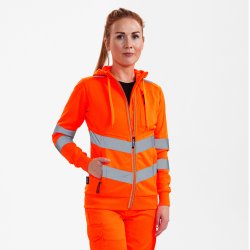 ENGEL Safety dame sweat cardigan Hi-vis Orange 8027-241