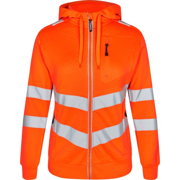 ENGEL Safety dame sweat cardigan Orange 8027-241