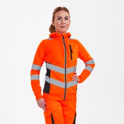 ENGEL Safety dame sweat cardigan Orange/Antrazitgrå 8027-241