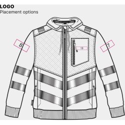 ENGEL Safety dame sweat cardigan Orange/Grøn 8027-241