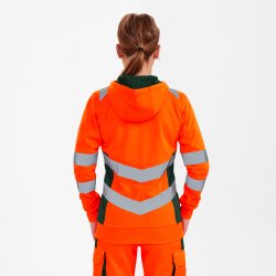 ENGEL Safety dame sweat cardigan Orange/Grøn 8027-241