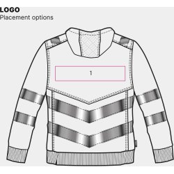 ENGEL Safety dame sweat cardigan Orange/Grøn 8027-241