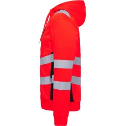 ENGEL Safety dame sweat cardigan Rd/Sort 8027-241