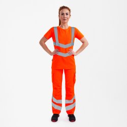 ENGEL Safety dame T-shirt Hi-vis Orange 9542-182