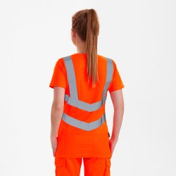 ENGEL Safety dame T-shirt Hi-vis Orange 9542-182