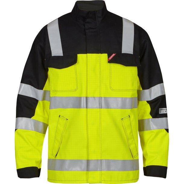 ENGEL Safety+ EN ISO 20471 lysbuejakke Kl. 2 Gul/Sort 1445-106