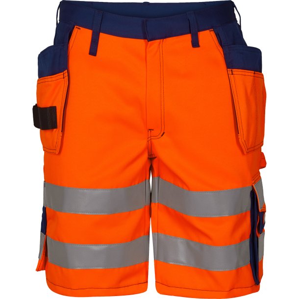ENGEL Safety EN ISO 20471 shorts med hngelommer Orange/Marine 6502-770