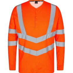 ENGEL Safety Grandad lang�rmet T-shirt Hi-vis Orange 9548-182