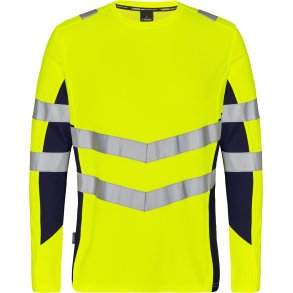 ENGEL Safety langrmet T-shirt Gul/Blue Ink 9545-182