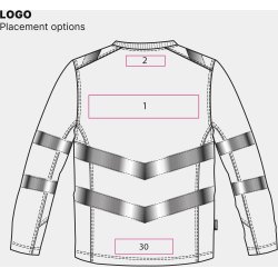 ENGEL Safety langærmet T-shirt Gul/Blue Ink 9545-182