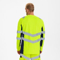 ENGEL Safety langærmet T-shirt Gul/Blue Ink 9545-182
