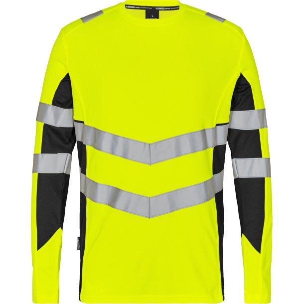 ENGEL Safety langrmet T-shirt Gul/Sort 9545-182