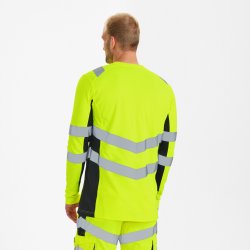 ENGEL Safety langrmet T-shirt Gul/Sort 9545-182