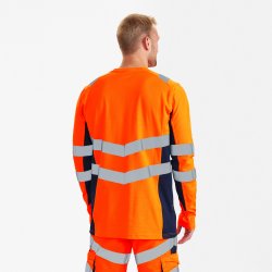ENGEL Safety langærmet T-shirt Orange/Blue ink 9545-182