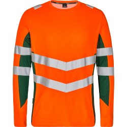ENGEL Safety langrmet T-shirt Orange/Grn 9545-182