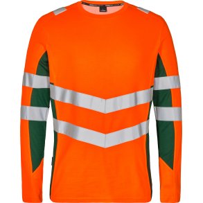 ENGEL Safety langrmet T-shirt Orange/Grn 9545-182