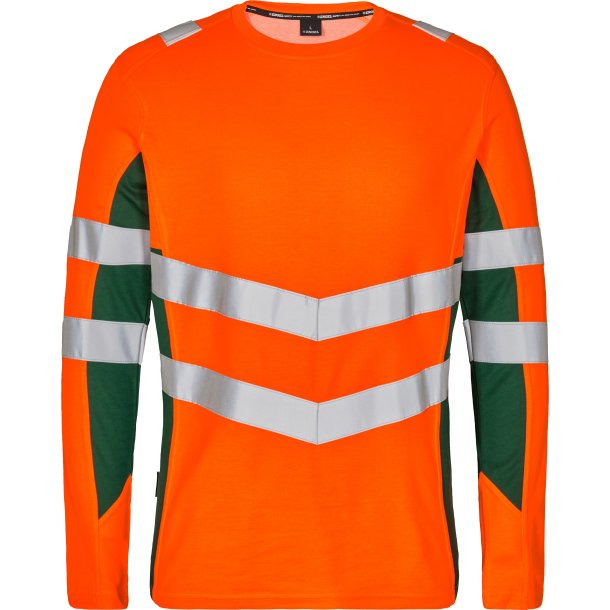 ENGEL Safety langrmet T-shirt Orange/Grn 9545-182