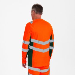 ENGEL Safety langrmet T-shirt Orange/Grn 9545-182