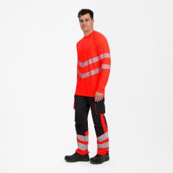 ENGEL Safety T-shirt med lange �rmer R�d 9555-195