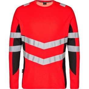 ENGEL Safety langrmet T-shirt Rd/Sort 9545-182