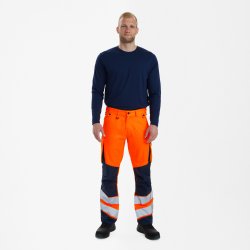 ENGEL Safety Light bukser Orange/Blue ink 2545-319
