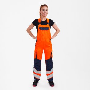 ENGEL Safety Light dameoverall Orange/Blue ink 3543-319