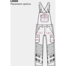 ENGEL Safety Light dameoverall Gul/Blue Ink 3543-319