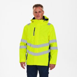 ENGEL Safety parka skaljakke Gul/Blue Ink 1145-930