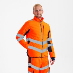 ENGEL Safety quiltet inderjakke Orange/Blue ink 1159-158