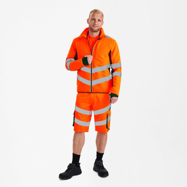 ENGEL Safety quiltet inderjakke Orange/Grn 1159-158