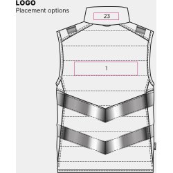 ENGEL Safety quiltet vest Gul/Blue Ink 5159-158