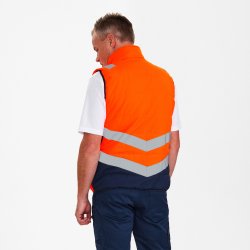 ENGEL Safety quiltet vest Orange/Blue ink 5159-158
