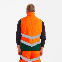 ENGEL Safety quiltet vest Orange/Grn 5159-158