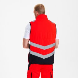 ENGEL Safety quiltet vest Rd/Sort 5159-158