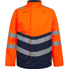 ENGEL Safety+ Softshelljakke Orange/Blue ink 1324-185