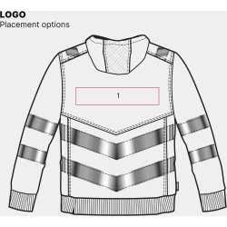 ENGEL Safety sweat cardigan Gul/Grn 8025-241