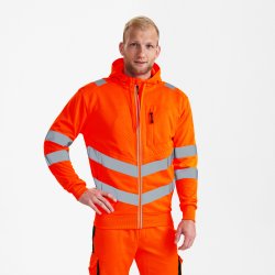 ENGEL Safety sweat cardigan Hi-vis Orange 8025-241